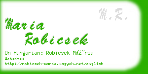 maria robicsek business card